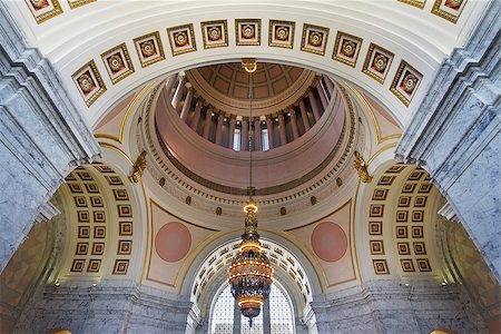 Washington State Capitol Building Rotunda Chandlier and Arch Architecture in Olympia Stock Photo - Budget Royalty-Free & Subscription, Code: 400-06891989