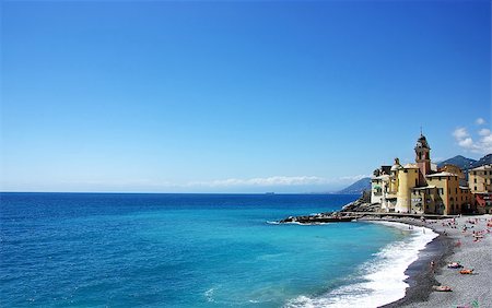 Landscape of Ligurian coast - Camogli, Italy Stock Photo - Budget Royalty-Free & Subscription, Code: 400-06919349