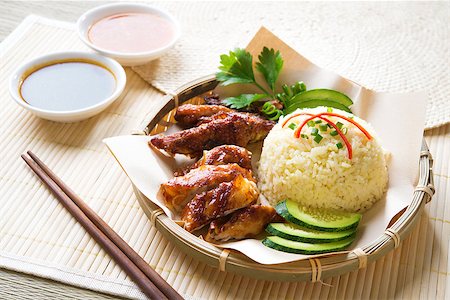 simsearch:400-07418409,k - Hainan chicken rice close-up. Asian food. Stock Photo - Budget Royalty-Free & Subscription, Code: 400-06919887