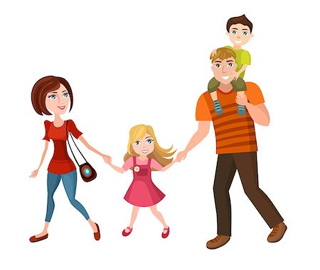 vector illustration of a family Stock Photo - Budget Royalty-Free & Subscription, Code: 400-06911104