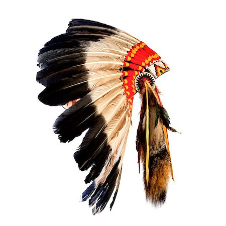 native american indian chief headdress (indian chief mascot, indian tribal headdress, indian headdress) Stock Photo - Budget Royalty-Free & Subscription, Code: 400-06911789