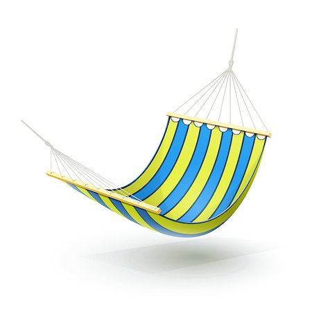 hammock vector illustration isolated on white background EPS10. Transparent objects and opacity masks used for shadows and lights drawing Stock Photo - Budget Royalty-Free & Subscription, Code: 400-06911890