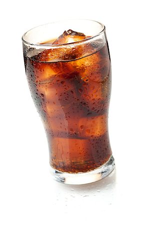 Cola glass. Isolated on white background Stock Photo - Budget Royalty-Free & Subscription, Code: 400-06913603