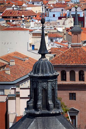 simsearch:400-06924255,k - Aerial view of Madrid (Spain) / historical dome and roofs of the city Stock Photo - Budget Royalty-Free & Subscription, Code: 400-06924244