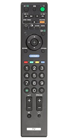 TV remote control. Isolated on white background Stock Photo - Budget Royalty-Free & Subscription, Code: 400-06921191