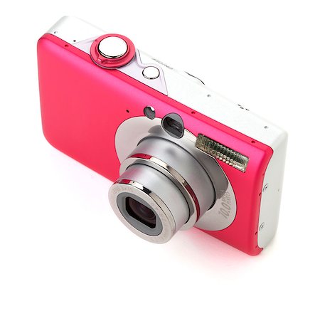 simsearch:400-04294580,k - Compact digital camera. Isolated on white background Stock Photo - Budget Royalty-Free & Subscription, Code: 400-06921210