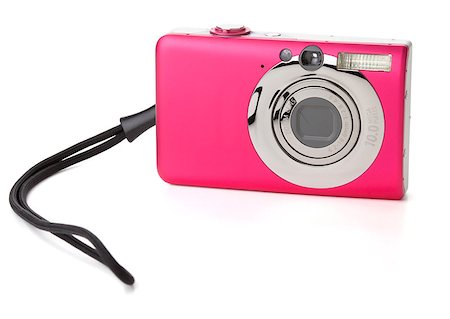 simsearch:400-04294580,k - Compact digital camera. Isolated on white background Stock Photo - Budget Royalty-Free & Subscription, Code: 400-06921235