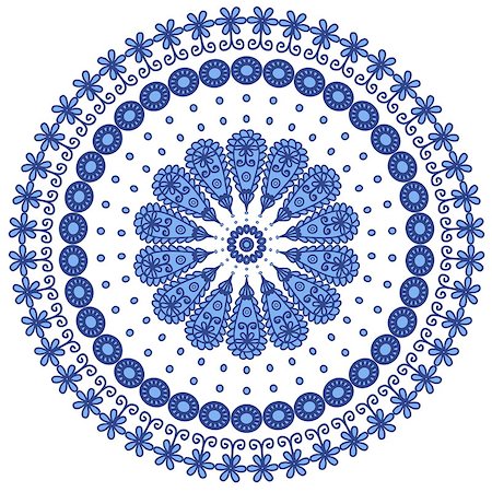 round flower designs - Blue round lace Also available as a Vector in Adobe illustrator EPS format, compressed in a zip file. The vector version be scaled to any size without loss of quality. Stock Photo - Budget Royalty-Free & Subscription, Code: 400-06923429