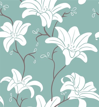 simsearch:400-06454217,k - Vector illustration of Floral seamless pattern Stock Photo - Budget Royalty-Free & Subscription, Code: 400-06944035