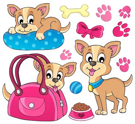 simsearch:400-06392340,k - Cute dog theme image 1 - eps10 vector illustration. Stock Photo - Budget Royalty-Free & Subscription, Code: 400-06945046