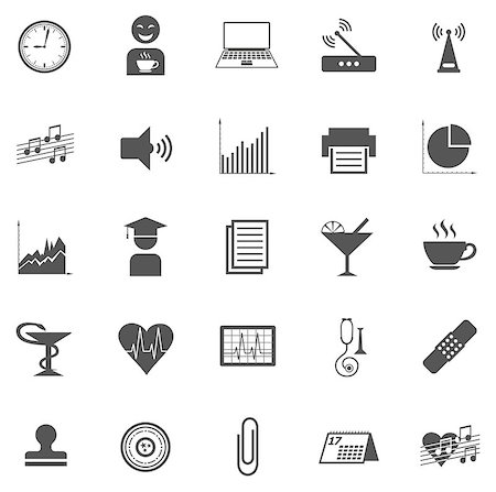 stethoscope icon - Vector set of business icons, symbols and pictograms Stock Photo - Budget Royalty-Free & Subscription, Code: 400-06946010