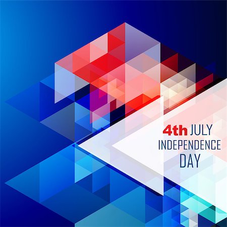 pinnacleanimates (artist) - stylish abstract american independence day vector illustration Stock Photo - Budget Royalty-Free & Subscription, Code: 400-06946078