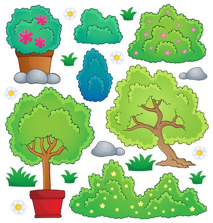 simsearch:400-05885713,k - Plants and bush theme collection 1 - eps10 vector illustration. Stock Photo - Budget Royalty-Free & Subscription, Code: 400-06946494