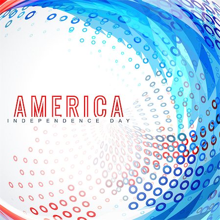 pinnacleanimates (artist) - wave style american independence day background Stock Photo - Budget Royalty-Free & Subscription, Code: 400-06946741