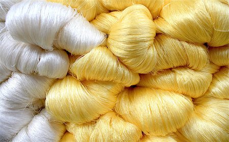 Hand made raw silk thread Stock Photo - Budget Royalty-Free & Subscription, Code: 400-06948895