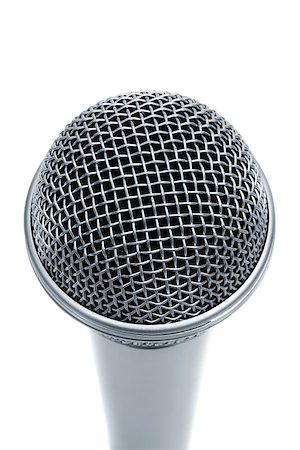 simsearch:400-06954069,k - Beautiful new microphone on a white background Photographie de stock - Aubaine LD & Abonnement, Code: 400-06949177