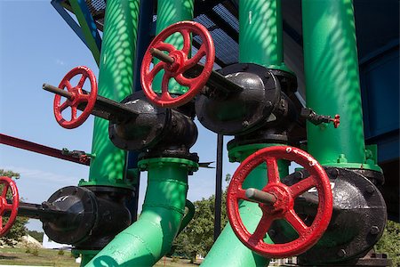 photography natural gas pipes - Gas compressor station in Ukraine in bright sunny summer day Stock Photo - Budget Royalty-Free & Subscription, Code: 400-06950785