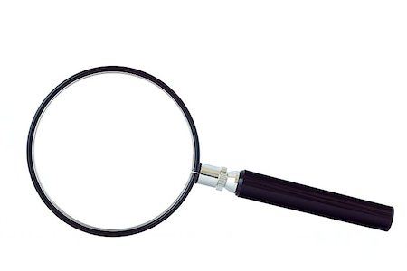 round objects - Magnifying glass in a round black frame with the handle Photographie de stock - Aubaine LD & Abonnement, Code: 400-06950869