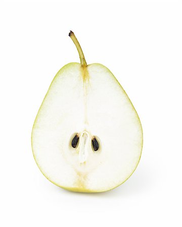 half of williams pear, isolated on white background Photographie de stock - Aubaine LD & Abonnement, Code: 400-06953044