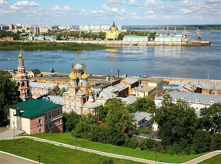 August summer view of scenic Nizhny Novgorod Russia Stock Photo - Budget Royalty-Free & Subscription, Code: 400-06953685