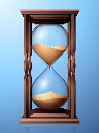 simsearch:400-05283212,k - Hourglasses with transparent glass on blue background. Stock Photo - Budget Royalty-Free & Subscription, Code: 400-07034195