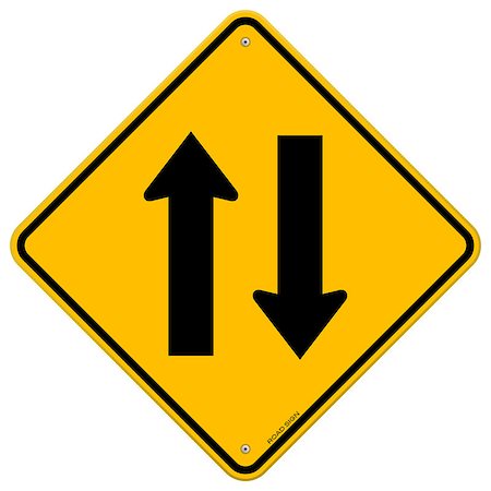 simsearch:400-05696622,k - Rectangular Roadsign with Arrows in opposite direction Stock Photo - Budget Royalty-Free & Subscription, Code: 400-07034446