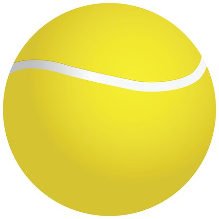 simsearch:400-04833689,k - Yellow tennis ball - sports equipment. Vector illustration. Stock Photo - Budget Royalty-Free & Subscription, Code: 400-07039624