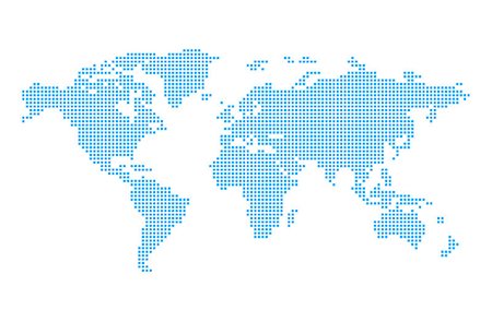 World map in little blue pixels Stock Photo - Budget Royalty-Free & Subscription, Code: 400-07032578