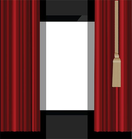 simsearch:400-05701385,k - vector illustration of the red curtains to theater stage Stock Photo - Budget Royalty-Free & Subscription, Code: 400-07033329