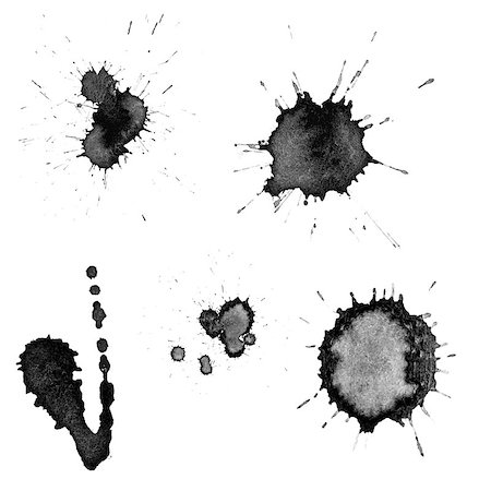 simsearch:400-04451643,k - Vector illustration of the various ink blots. This file is vector, can be scaled to any size without loss of quality. Stock Photo - Budget Royalty-Free & Subscription, Code: 400-07033490