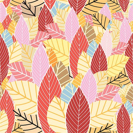 simsearch:400-06870171,k - seamless pattern of colorful autumn leaves Photographie de stock - Aubaine LD & Abonnement, Code: 400-07044438