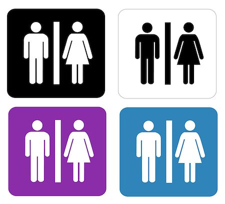 Women's and Men's Toilets Stock Photo - Budget Royalty-Free & Subscription, Code: 400-07045597