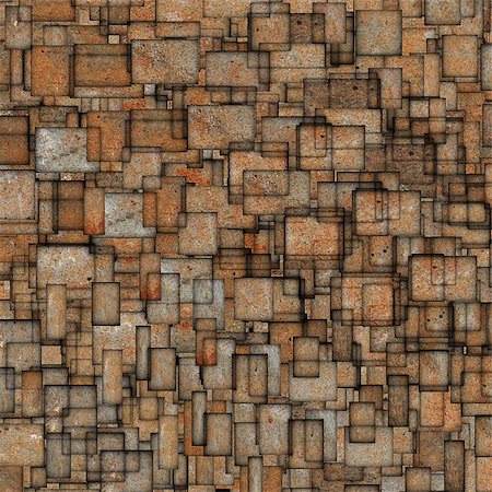 grunge mosaic tile fragmented backdrop in orange Stock Photo - Budget Royalty-Free & Subscription, Code: 400-07045620