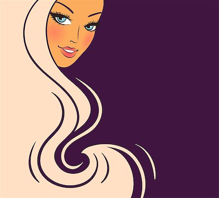 drawing face fashion illustrations - Vector illustration of Beautiful woman Stock Photo - Budget Royalty-Free & Subscription, Code: 400-07046014