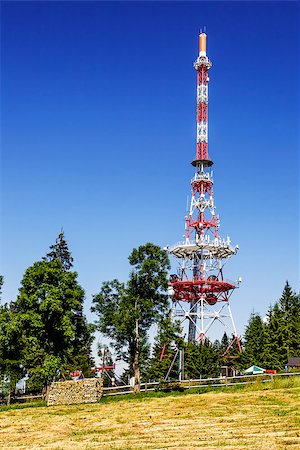 Relay mast over city of Zakopane stands on Gubalowka hill Stock Photo - Budget Royalty-Free & Subscription, Code: 400-07046163