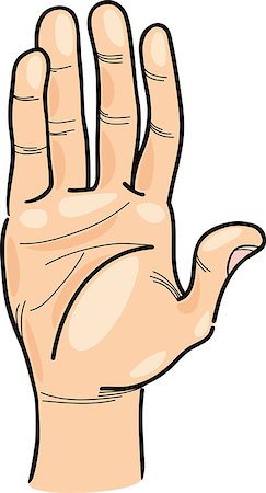 simsearch:400-05753572,k - Cartoon Illustration of Human Hand Clip Art Stock Photo - Budget Royalty-Free & Subscription, Code: 400-07046843