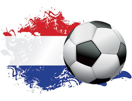 Soccer ball with a grunge flag of the Netherlands. Vector EPS 10 available . EPS file contains transparencies and gradient mesh. Stock Photo - Budget Royalty-Free & Subscription, Code: 400-07047247