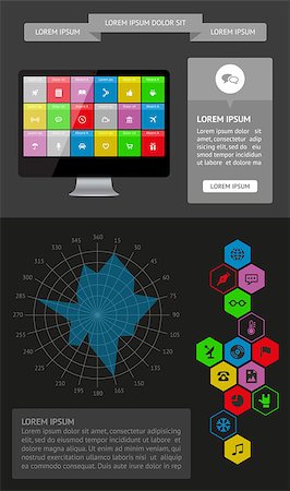 simsearch:400-06880792,k - Ui, infographics and web elements including flat design. EPS10 vector illustration. Stock Photo - Budget Royalty-Free & Subscription, Code: 400-07047282