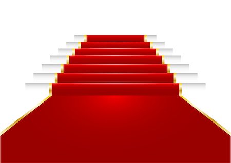 illustration of a red carpet on staircase Photographie de stock - Aubaine LD & Abonnement, Code: 400-07047539