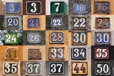 directory - House numbers in different styles and colors (concept for real estate) Stock Photo - Budget Royalty-Free & Subscription, Code: 400-07048097