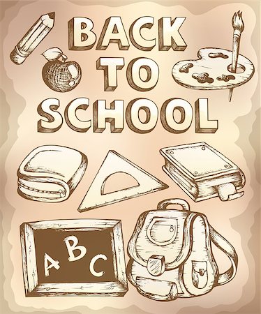 simsearch:400-04240970,k - Back to school topic 4 - eps10 vector illustration. Stock Photo - Budget Royalty-Free & Subscription, Code: 400-07048101