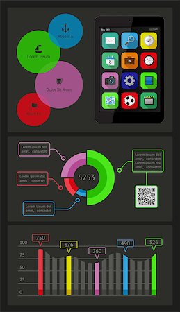 simsearch:400-06880792,k - Ui, infographics and web elements including flat design. EPS10 vector illustration. Stock Photo - Budget Royalty-Free & Subscription, Code: 400-07048254