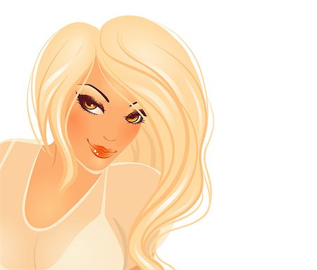 Vector illustration of Beauty woman Stock Photo - Budget Royalty-Free & Subscription, Code: 400-07048622