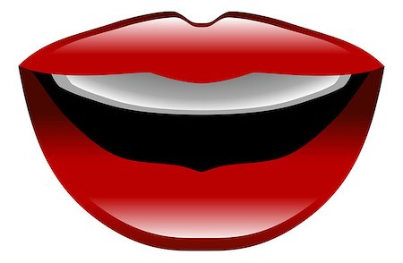 Illustration of lips talking icon clipart Foto de stock - Super Valor sin royalties y Suscripción, Código: 400-07049182