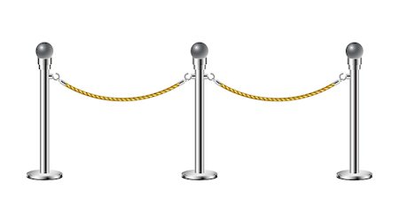 queue club - Stand rope barriers isolated on white background Stock Photo - Budget Royalty-Free & Subscription, Code: 400-07049348