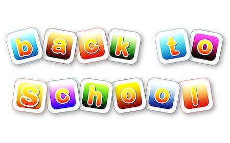 simsearch:400-08315791,k - back to school color letters over colorful cards Foto de stock - Super Valor sin royalties y Suscripción, Código: 400-07049920