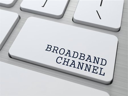 simsearch:400-04843830,k - Broadband Channel - Internet Concept. Button on Modern Computer Keyboard. Stock Photo - Budget Royalty-Free & Subscription, Code: 400-07040474