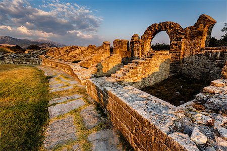 Roman Ampitheater Ruins in the Ancient Town of Salona near Split, Croatia Stock Photo - Budget Royalty-Free & Subscription, Code: 400-07040879