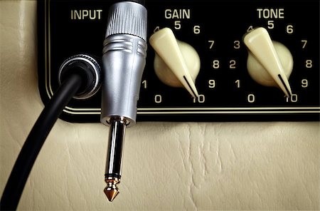 retro guitar amplifier control panel, close up Stock Photo - Budget Royalty-Free & Subscription, Code: 400-07041154