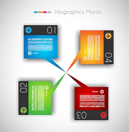 Infographic design template with paper tags. Ideal to display information, ranking and statistics with orginal and modern style. Photographie de stock - Aubaine LD & Abonnement, Code: 400-07042414